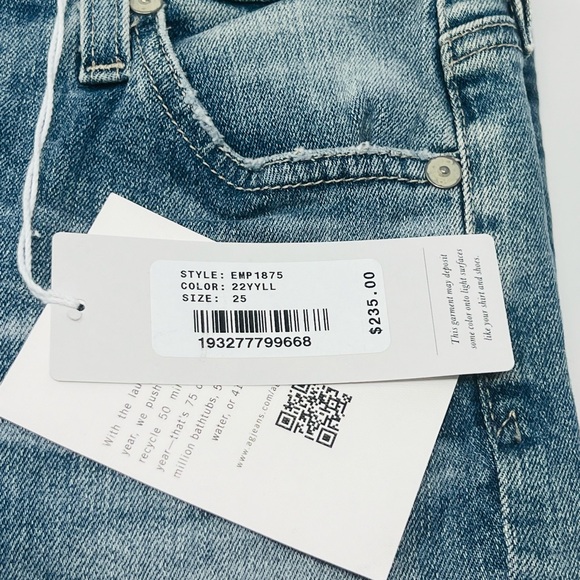 NWT AG Mari High-Rise Slim Straight in 22 Years Yellowbill Size 25 - Picture 5 of 14